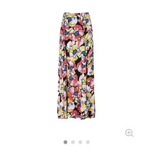 Free People flower pattern faux wrap maxi skirt, size 6